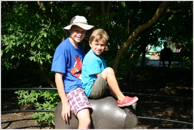 Cousins on bear