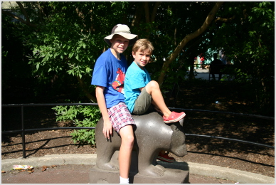 Cousins on bear