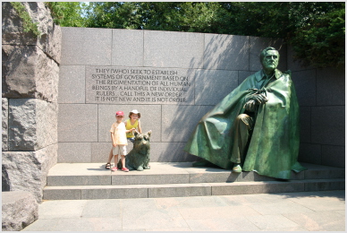 Will, Luke, dog & FDR
