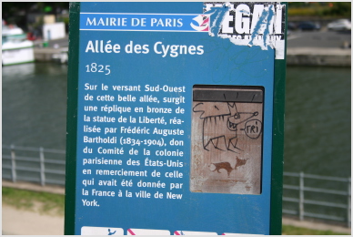 Isle of the Swans: On the southwest of this beautiful isle arises a replica of the statue of liberty, by Frdric Auguste Bartholdi (1834-1904), gift of the Committee of the Parisian colony of the United States in gratitude for that which had been given by France to the city of New York.
