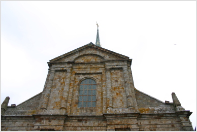 looking up at the steeple