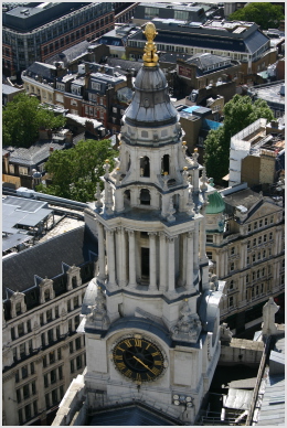 lower spire of St. Paul's