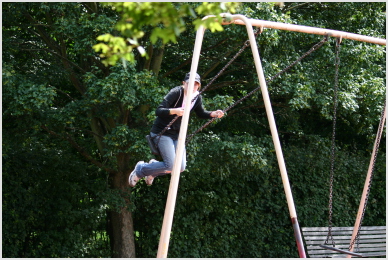 Charis on swing