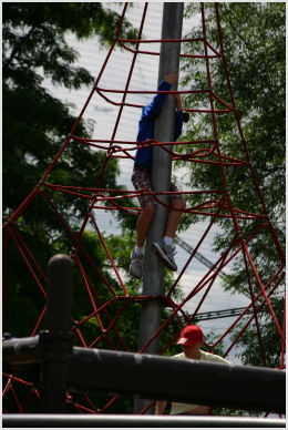 Luke climbing