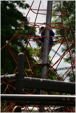 Luke climbing