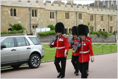 guards marching by