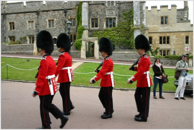 guards marching by