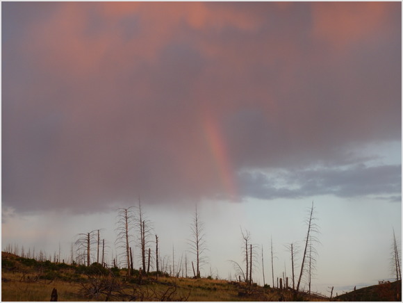 sunrise + rainbow