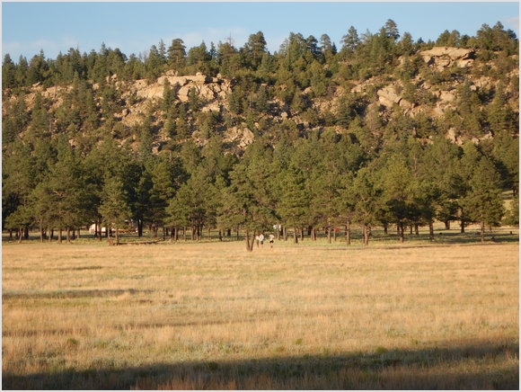 view from our camp to the main camp (full zoom)