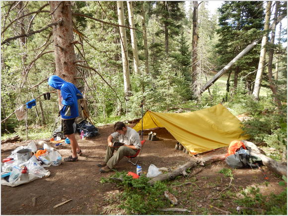 assembling smellables at camp