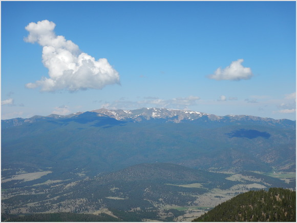 view from shoulder of Mount Baldy
