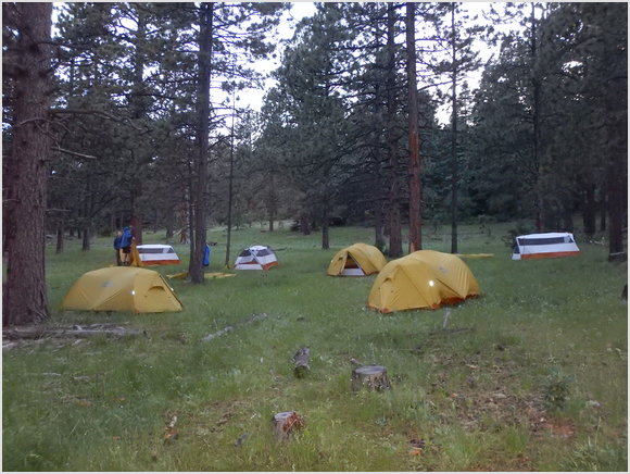 camp at Baldy Skyline