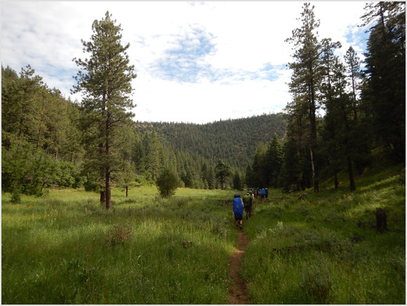 hiking thru another pretty valley